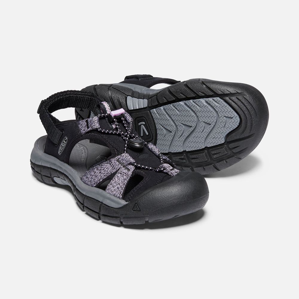 Sandales Keen Femme Noir/Violette | Ravine H2 | EJUDN-9048